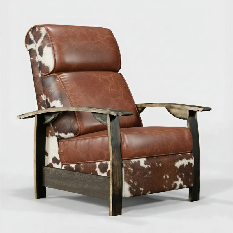  Whiskey Barrel Recliner - Regent Black, Light Gray