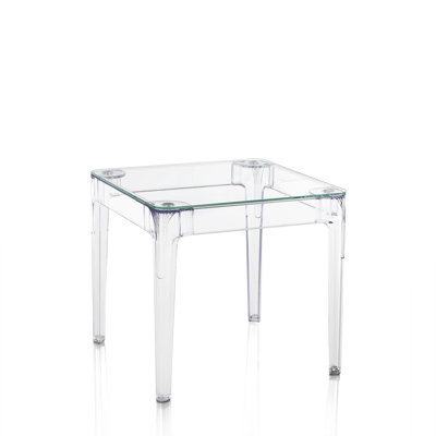 Britani Square Glass Top Dining Table