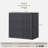 Modern Fluted Waveform Panel 3-Drawer Nightstand-392737596