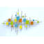 Linear MM Glass And Metal Wall Sculpture
