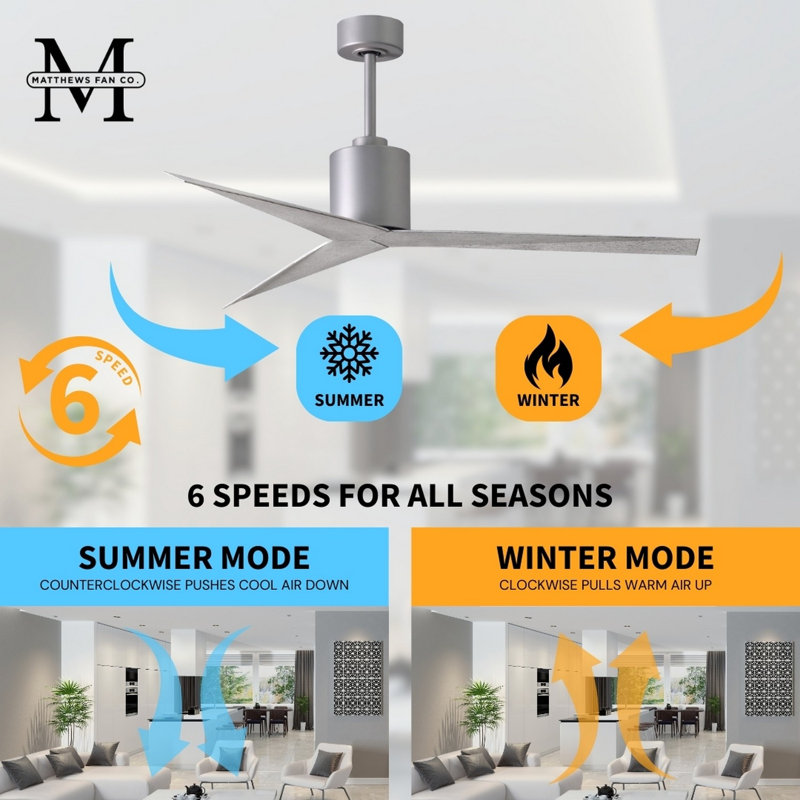 Eliza Outdoor Downrod Ceiling Fan, Brushed Nickel, Barn Wood Tone