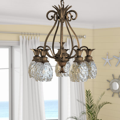 Plantation 5-Light Pineapple Chandelier