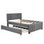 Lit plateforme tapissier avec lit gigogne