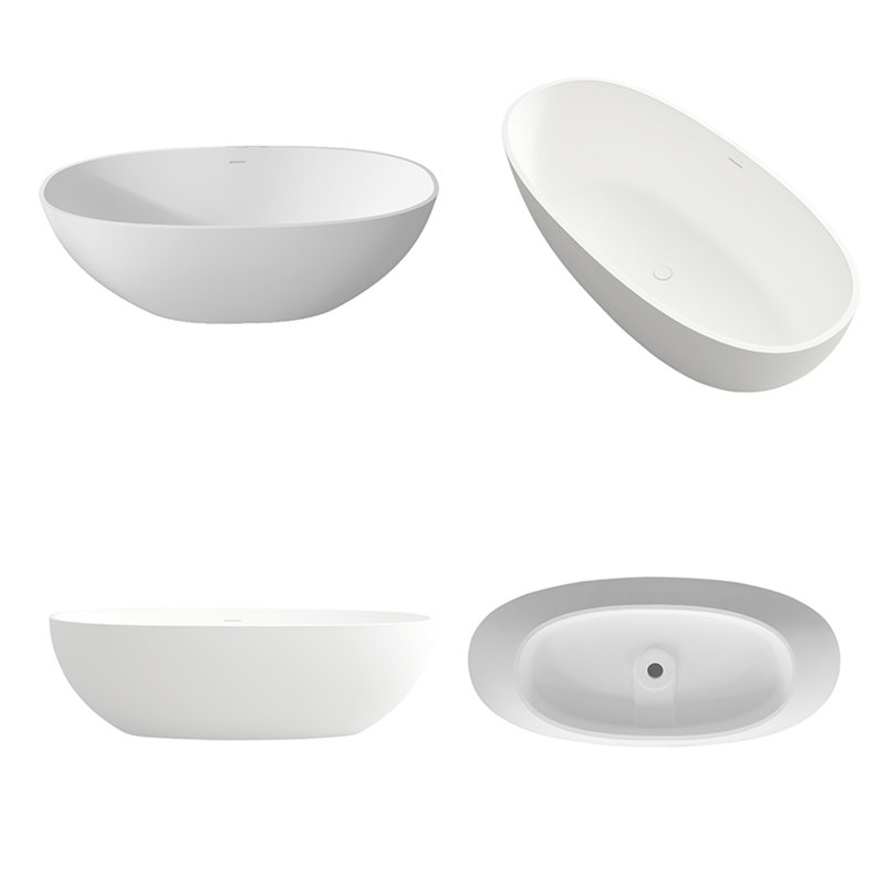 64.96'' x 29.92'' Freestanding Solid Surface Bathtub