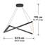 Luminaire suspendu moderne Wrought Studio Artemis, noir