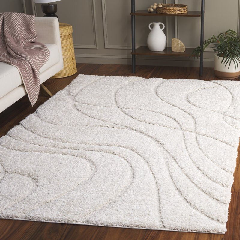 Geometric Shag 183cm X 244cm Area Rug