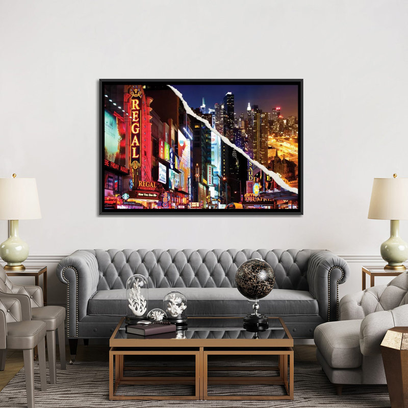 «Dual Torn Series - Manhattan Night» par Philippe Hugonnard, impression sur toile tendue, H 40 po x l 60 po x P 1,5 po