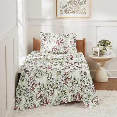 Ensemble de draps en microfibre à double imprimé