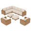 
Ensemble de conversation modulaire pour patio avec fauteuil pivotant 10 personnes Delysa-131078904