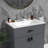 32" W x 20" D Rectangular White Ceramic Single Bathroom Vanity Sink Top with Overflow (Sink Only)