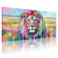Animaux, lion coloré, ensemble de 3 reproductions d'art sur toile-496322419