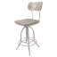 Tabouret de bar pivotant réglable moderne blanc-35291653