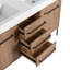 Meuble-lavabo autoportant de 60 po avec lavabo double en résine blanche et 2 portes d'armoire à fermeture en douceur et 3 tiroirs ((KD-PACKING)