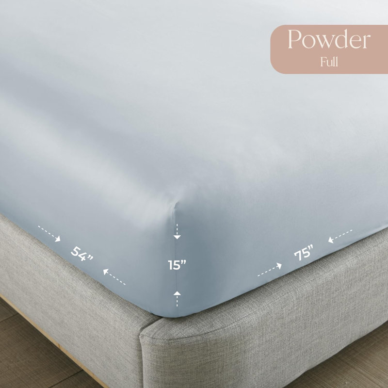 Drap-housse Whisper Organic, Poudre, Drap-housse de taille double