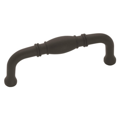Granby 3 inch (76mm) Center-to-Center Matte Black Cabinet Pull - 25 Pack