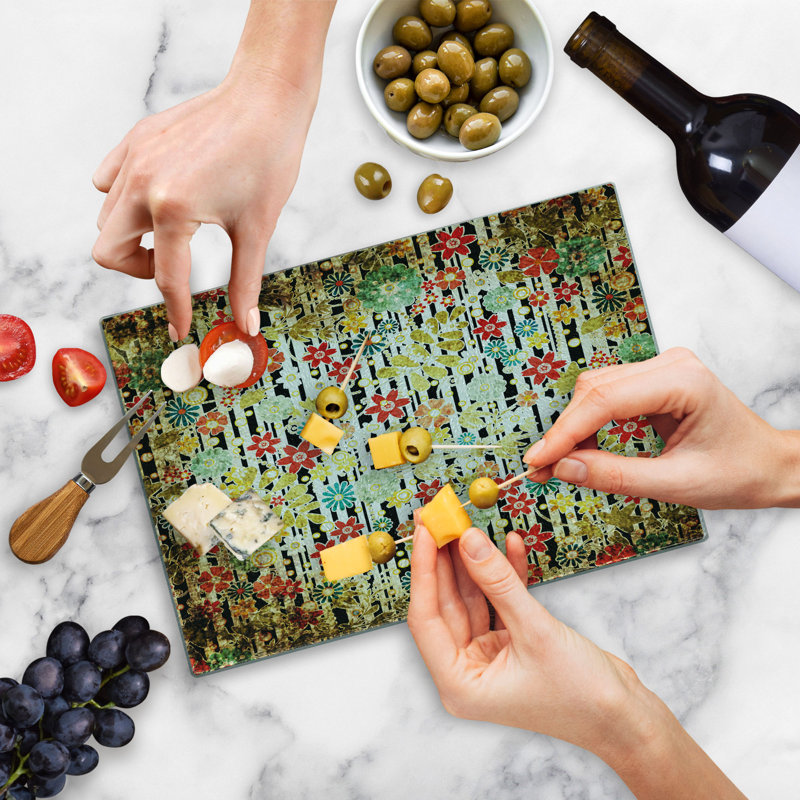 Multicolore planche à découper en verre trempé Ambesonne