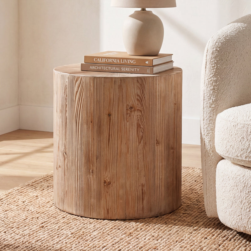 Arcola Maria Solid Wood Block End Table