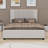 Upholstered Platform Bed with 2 Drawers and 1 Trundle, Classic Headboard Design-1223924937-1223924938
