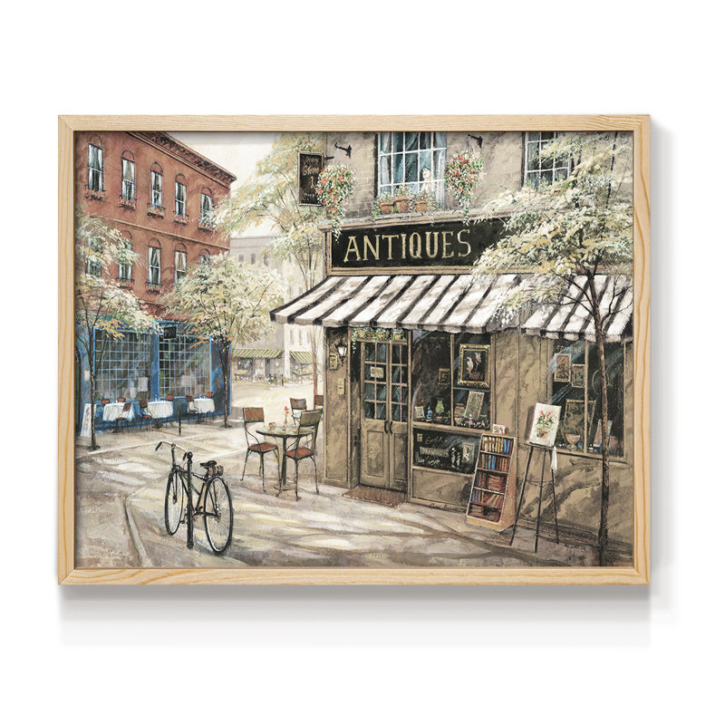 Voisinage de quartier - Reproduction encadrée - Restickable, Naturel, H 11 po x l 14 po