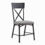 Chaise d'appoint Sandy Black avec dossier en forme de X (ensemble de 2)