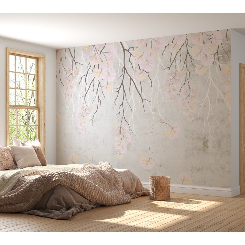 Murale florale pelez et collez - plantes mystérieuses, L 57 po x L 41 po