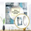 Seren Subtility In Abstract Light Blue - Peinture abstraite grand miroir carré pour décoration murale-100983340