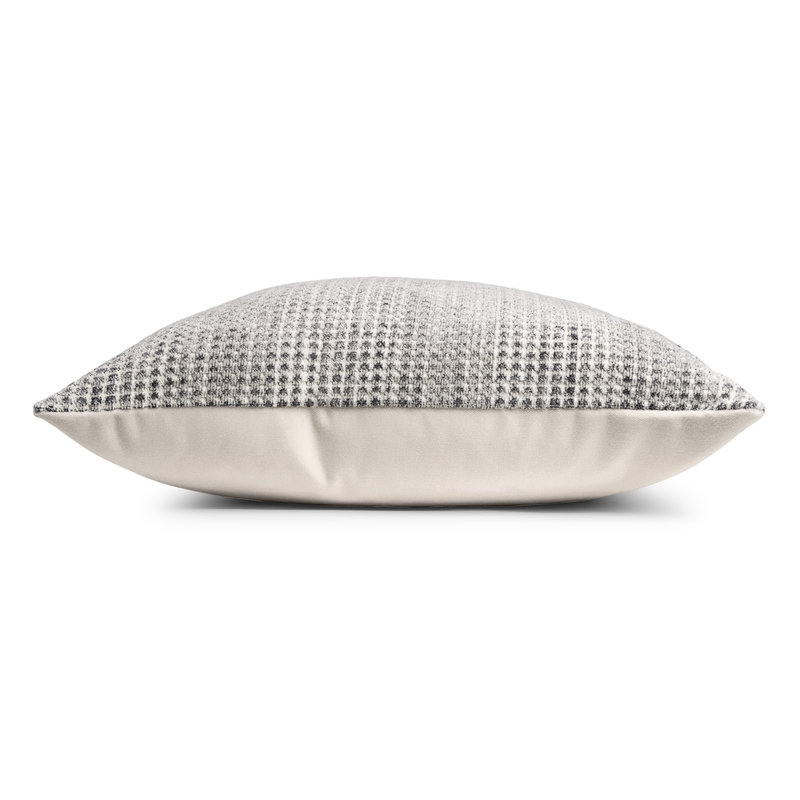 Square Woven Jacquard Pillow, 22"H x 22"W, Shale