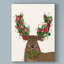 «Deer, Candy Cane Wreath» par Fab Funky - impression sur toile-33422387