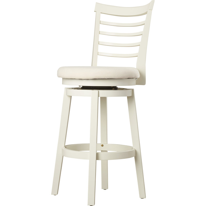 Aonghas Swivel Upholstered Counter Stool with Solid Wood Frame, Bar Stool (30" Seat Height)