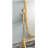 59.25-inch tall standing wooden floor mirror, white polished, oval-1275040891