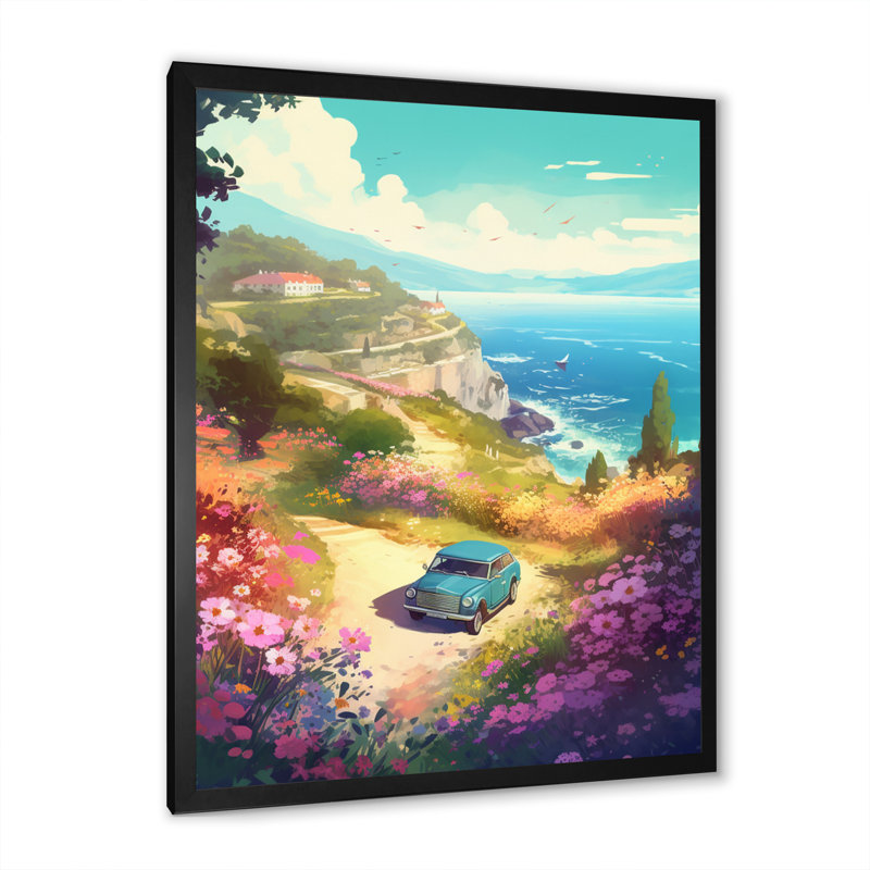 Seaside Drive V - Imprimé, Cadre photo noir, H 44 po x l 34 po x P 1,5 po