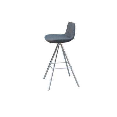 Swivel Upholstered Counter Stool with Metal Frame