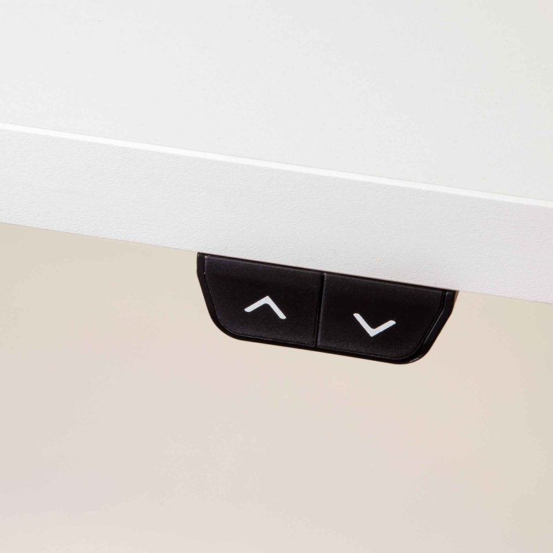 Alvera Adjustable Metal Base Standing Desk, White