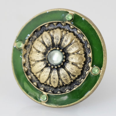 Boutons de commode glamour bleu sarcelle et bijoux (ensemble de 4) 