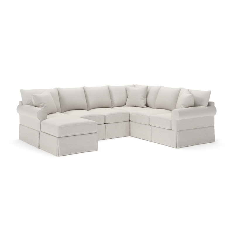Canapé modulaire 3 pièces Friedman, Orienté vers la gauche, Canvas Macarena gris pâle