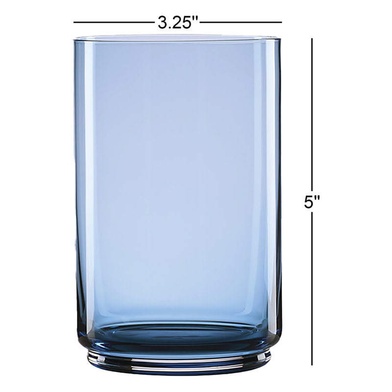 Lenox Tuscany Stackable Coolers, Set of 4, Blue, Blue, 17 Oz