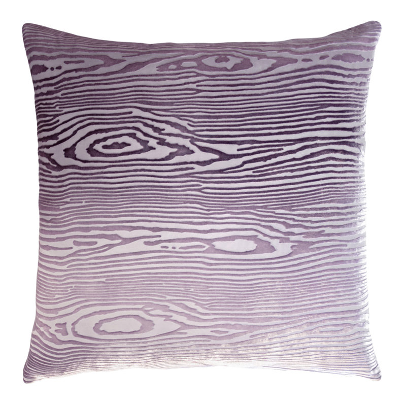 Woodgrain Rectangle Velvet Pillow Cover & Insert, Square 18"H x 18"W, Latte