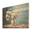 «White Daisy Efflorescence» Bouquet Serenity I - marguerites, art mural sur bois de pin naturel-101406190