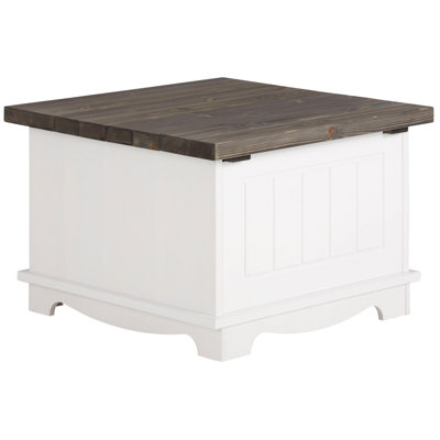 Solid Wood Four Leg Coffee Table with Storage