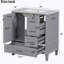 Ensemble de meuble-lavabo simple 30,00 po avec dessus en céramique Temon-1662006504