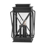 Montecito Black 18.5" H Hardwired Pier Mount Light