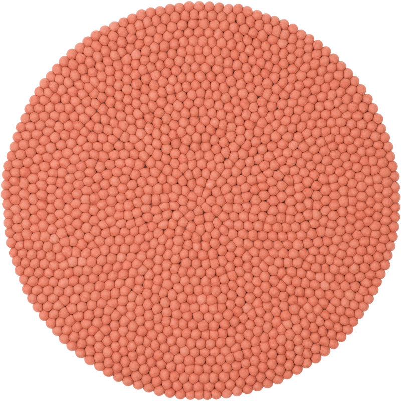 Round Solid Colour Wool Hand Woven Area Rug, Round 50cm