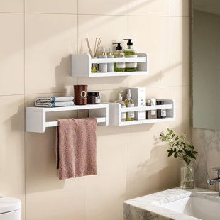 Floating White Wooden Nursery Wall Shelves, Set Of 3 – Wall-Mounted Book Storage For Kids’ Rooms