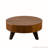 Retro Round Coffee Table with Storage, Natural Finish for Living Room and Office Use-765998355-765998357