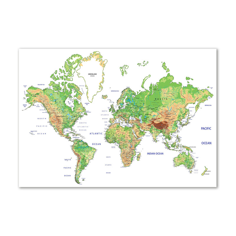 World Map - Wrapped Canvas Print