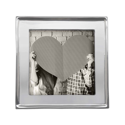 Silver Metal Beveled Picture Frame