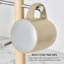 Swan Nordic Towel Pole and 6 Cup Mug Tree Set with Soft Touch Finish, Stainless Steel Accents and Non-Slip Acacia Wood Bases-114165503