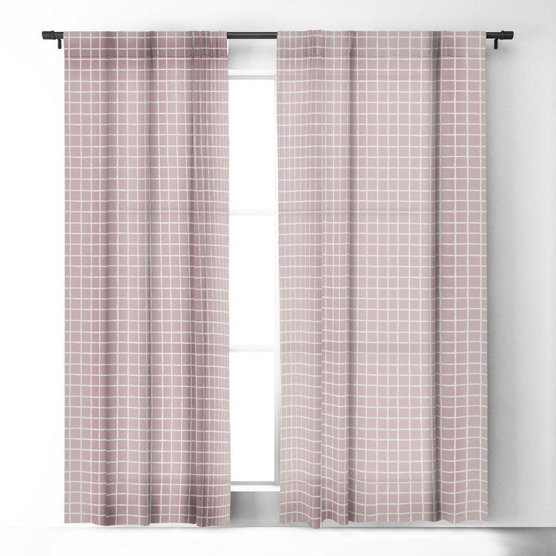 Brylon Blackout Curtain Pair, 50" W x 108" L, Pink Flare