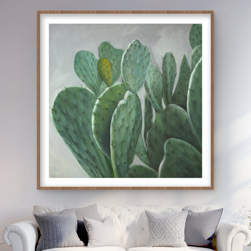 Paddle Cactus - Hyperrealist Botanical Print for Home Decor