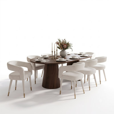 Ensemble de table de salle à manger extensible de 47 à 65 po à 83 po avec fauteuils rembourrés